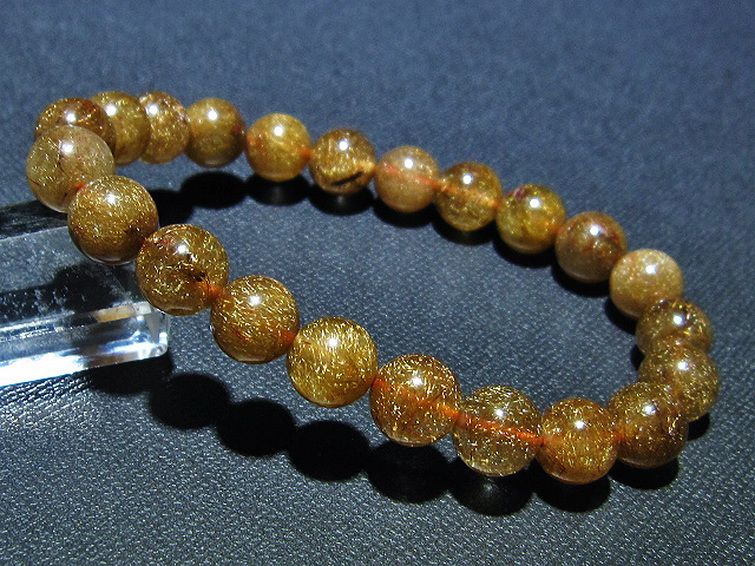 金針ルチル水晶 ブレスレット 9mm [t15-10502] 1枚目