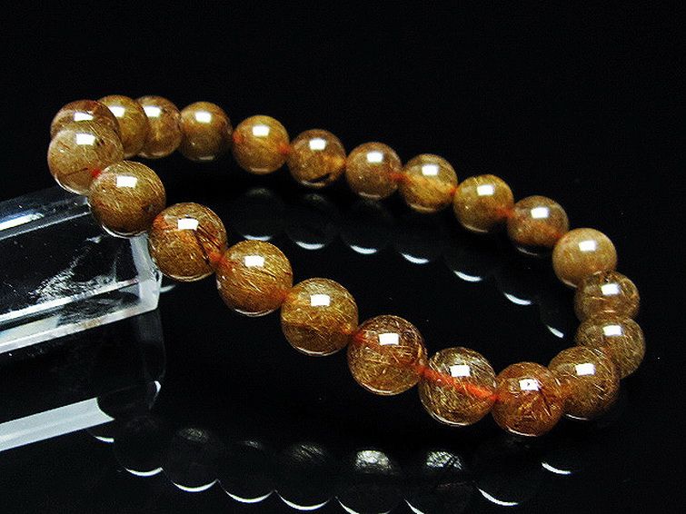 金針ルチル水晶 ブレスレット 9mm [t15-10502] 3枚目