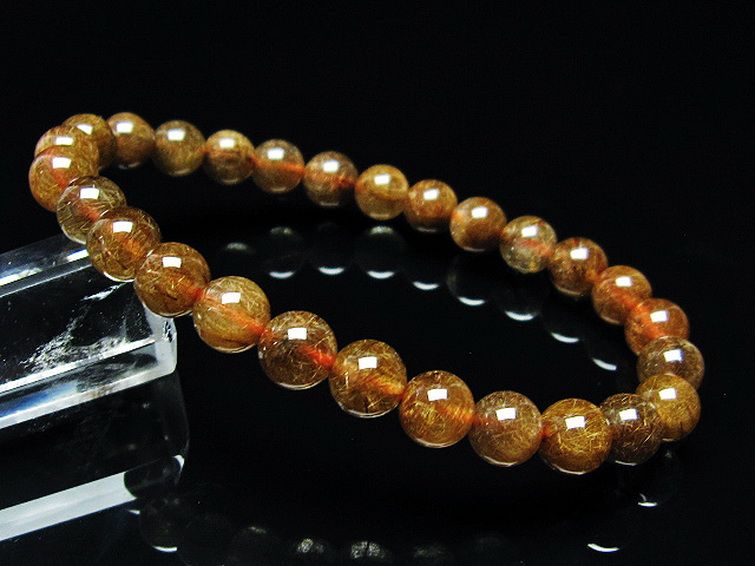 金針ルチル水晶 ブレスレット 8mm [t15-10504] 3枚目
