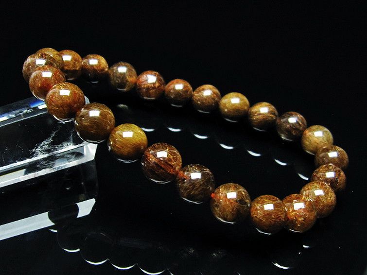 金針ルチル水晶 ブレスレット 9mm [t15-10506] 3枚目