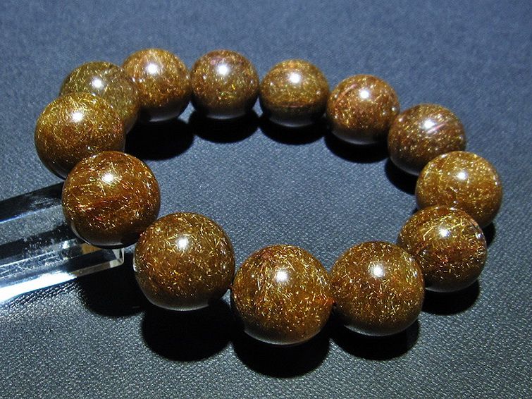 金針ルチル水晶 ブレスレット 18mm [t15-10522] 1枚目