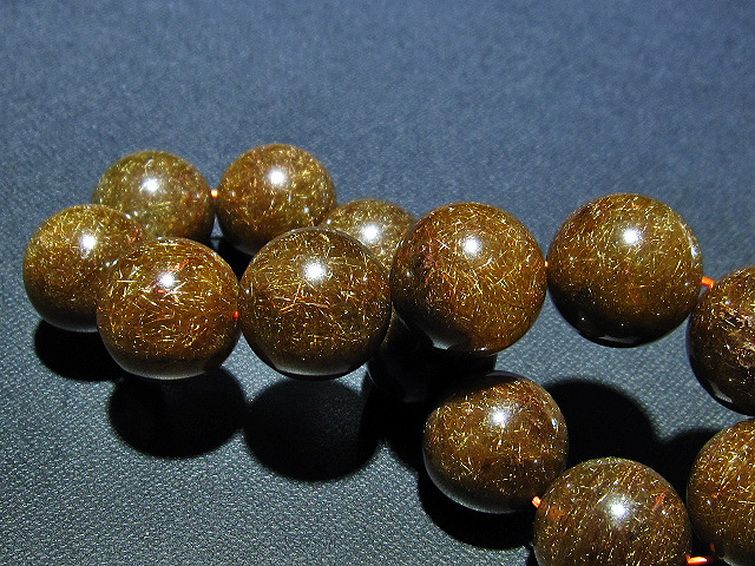 金針ルチル水晶 ブレスレット 18mm [t15-10522] 2枚目