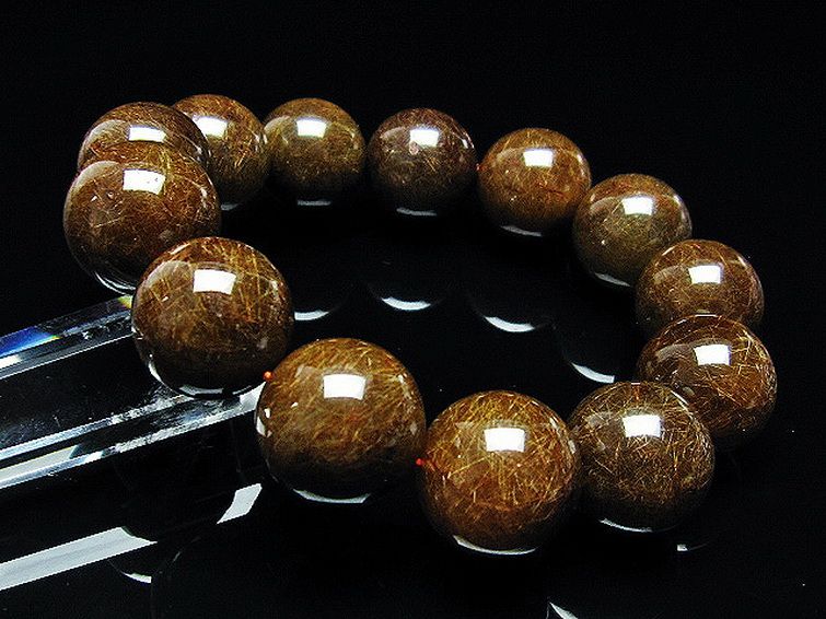 金針ルチル水晶 ブレスレット 18mm [t15-10522] 3枚目