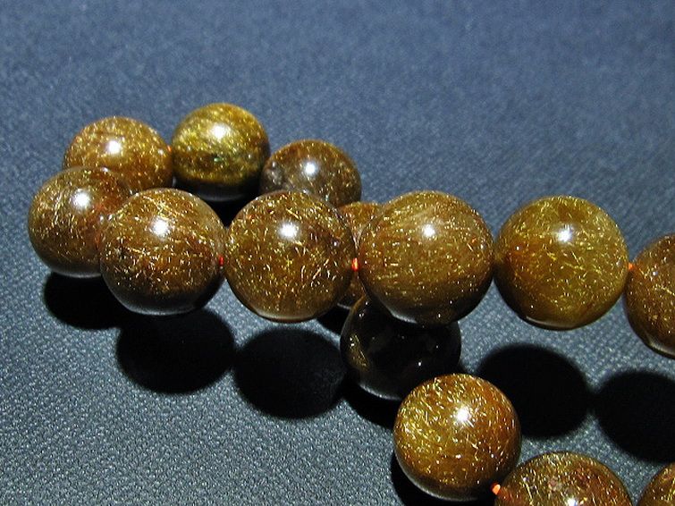 金針ルチル水晶 ブレスレット 14mm [t15-10527] 2枚目