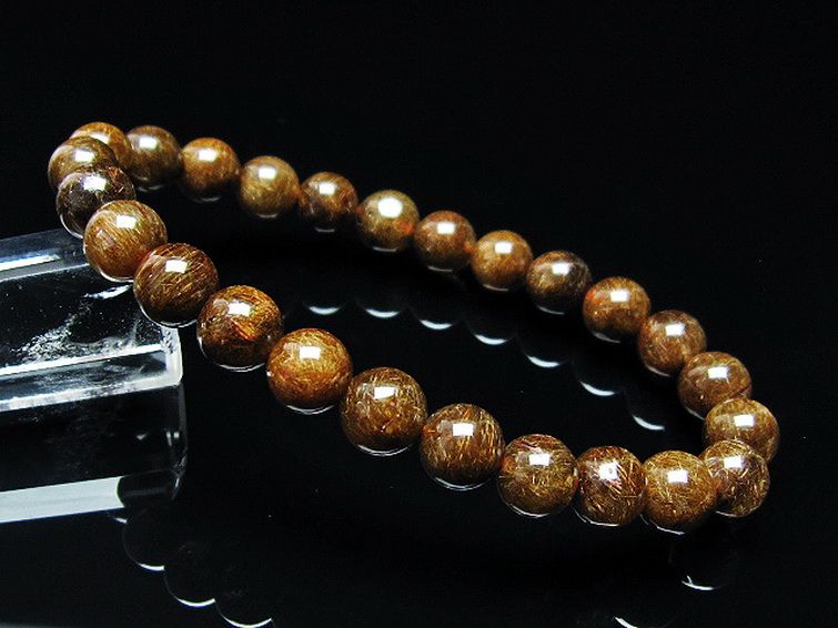 金針ルチル水晶 ブレスレット 8mm [t15-10538] 3枚目