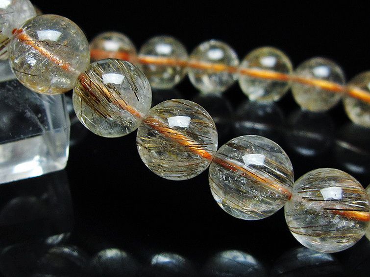 ファイナルグレード金針ルチル水晶 ブレスレット 10mm [T15-10952] 3枚目