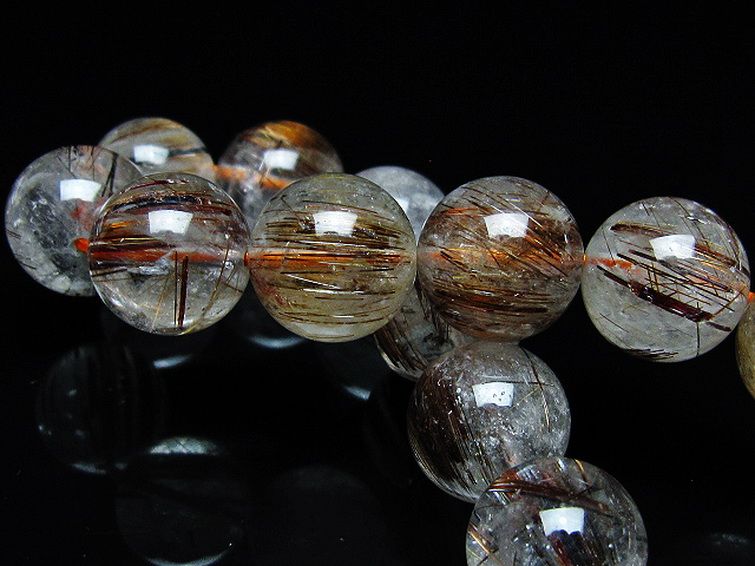 ファイナルグレード金針ルチル水晶 ブレスレット 14mm [T15-10971] 2枚目