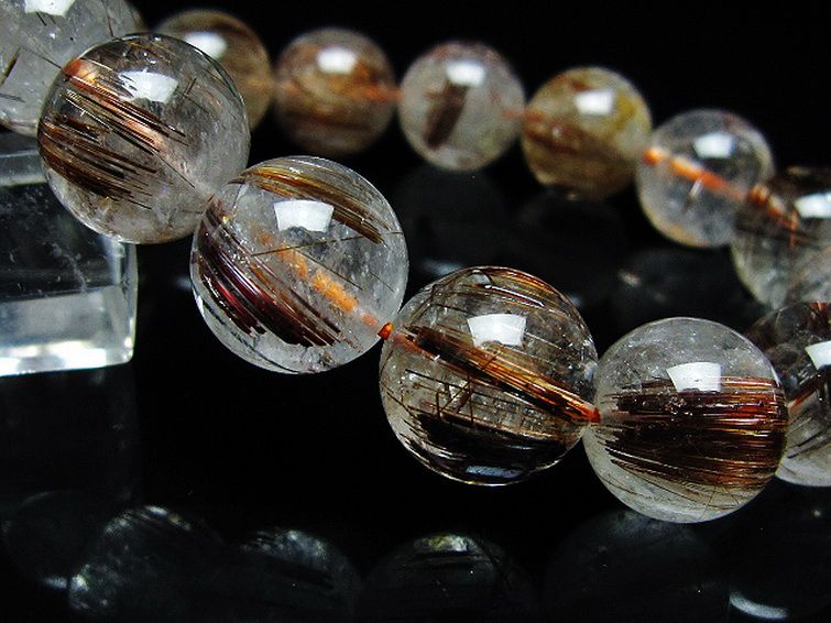 ファイナルグレード金針ルチル水晶 ブレスレット 14mm [T15-10971] 3枚目