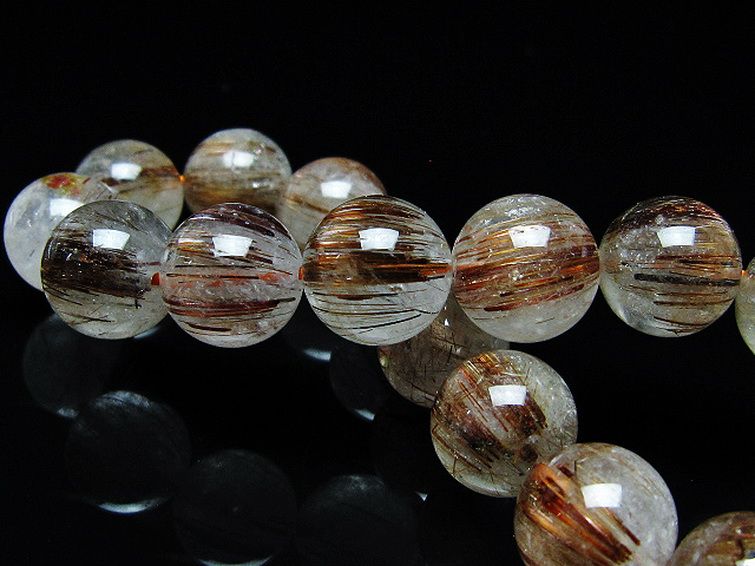 ファイナルグレード金針ルチル水晶 ブレスレット 12mm [T15-10979] 2枚目