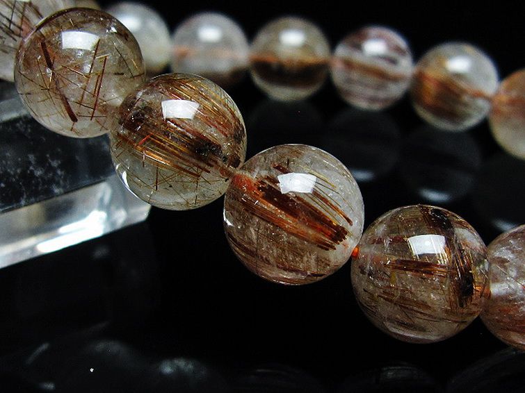 ファイナルグレード金針ルチル水晶 ブレスレット 12mm [T15-10979] 3枚目