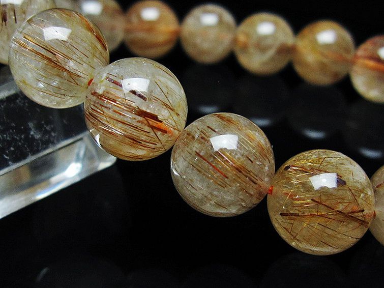 ファイナルグレード金針ルチル水晶 ブレスレット 12mm [T15-10981] 3枚目