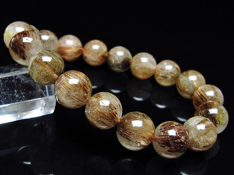 ファイナルグレード金針ルチル水晶 ブレスレット 11mm [T15-11029] 1枚目