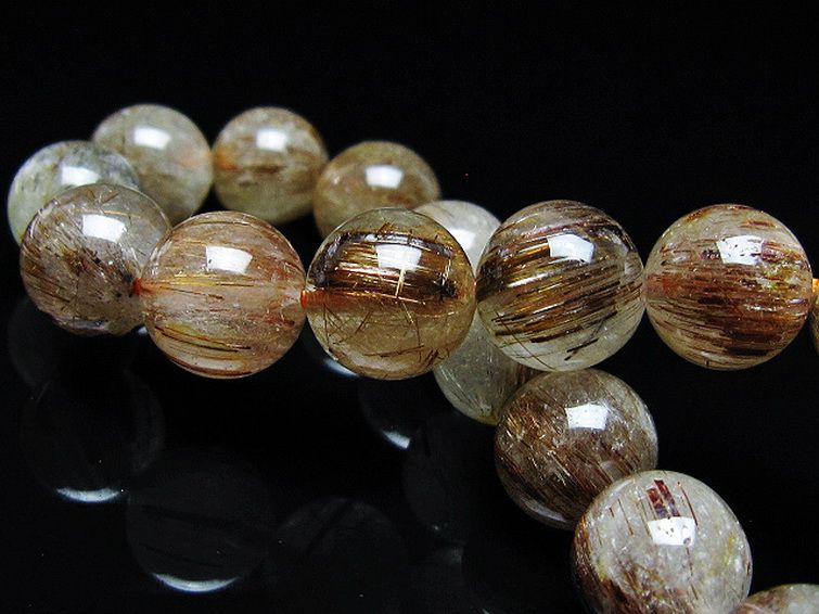 ファイナルグレード金針ルチル水晶 ブレスレット 11mm [T15-11029] 2枚目