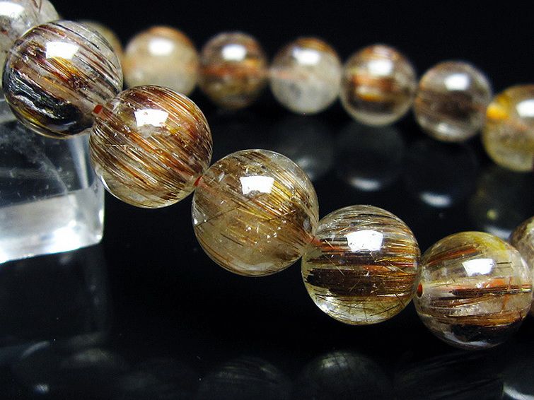 ファイナルグレード金針ルチル水晶 ブレスレット 11mm [T15-11070] 3枚目