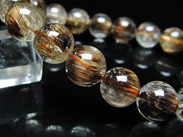 ファイナルグレード金針ルチル水晶 ブレスレット 10mm [T15-11075] 3枚目