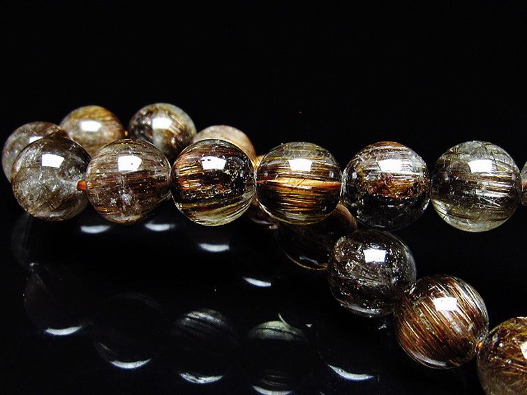 ファイナルグレード金針ルチル水晶 ブレスレット 10mm [T15-11084] 2枚目