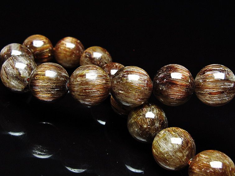 ファイナルグレード金針ルチル水晶 ブレスレット 12mm [T15-11087] 2枚目