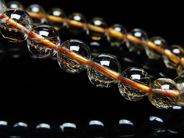 ファイナルグレード金針ルチル水晶 ブレスレット 7mm [t15-11154] 3枚目