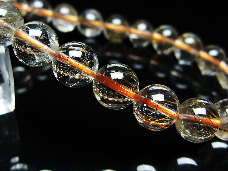 ファイナルグレード金針ルチル水晶 ブレスレット 8mm [t15-11161] 3枚目