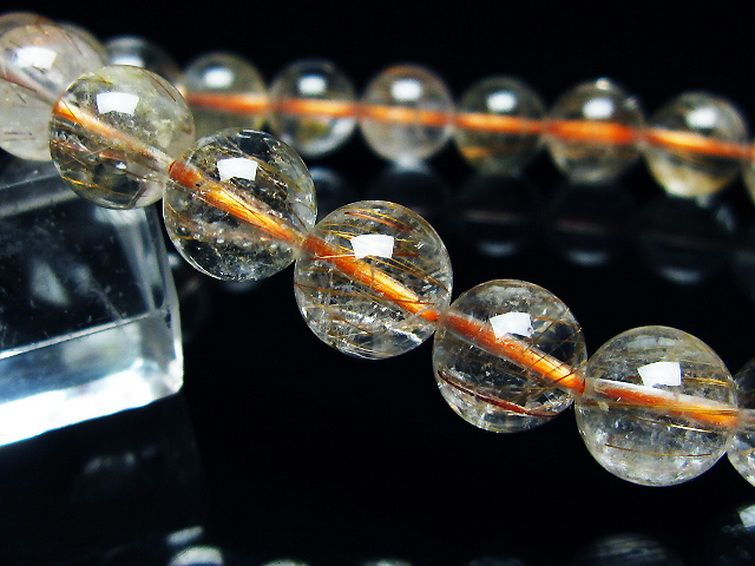 ファイナルグレード金針ルチル水晶 ブレスレット 9mm [t15-11162] 3枚目