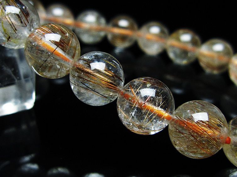 ファイナルグレード金針ルチル水晶 ブレスレット 10mm [t15-11168] 3枚目