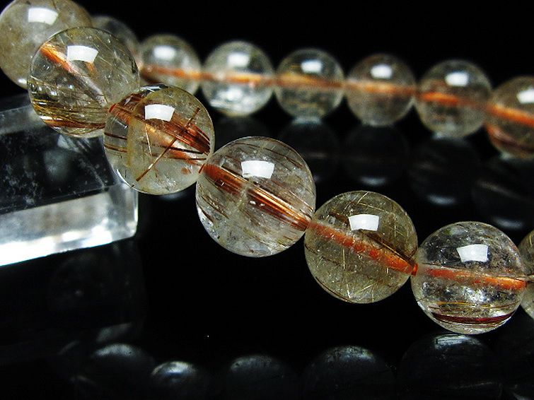 ファイナルグレード金針ルチル水晶 ブレスレット 11mm [t15-11186] 3枚目