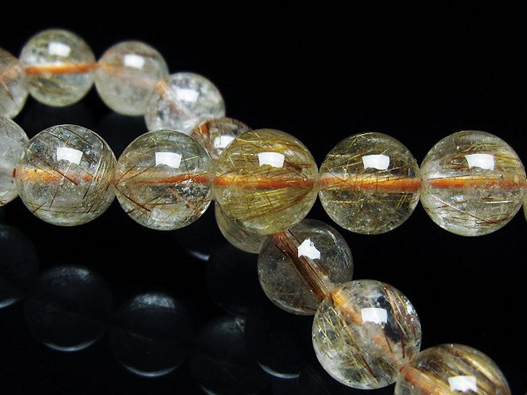 ファイナルグレード金針ルチル水晶 ブレスレット 9mm [t15-11198] 2枚目