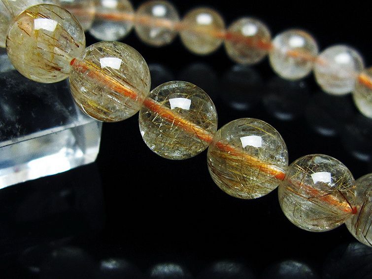 ファイナルグレード金針ルチル水晶 ブレスレット 9mm [t15-11198] 3枚目