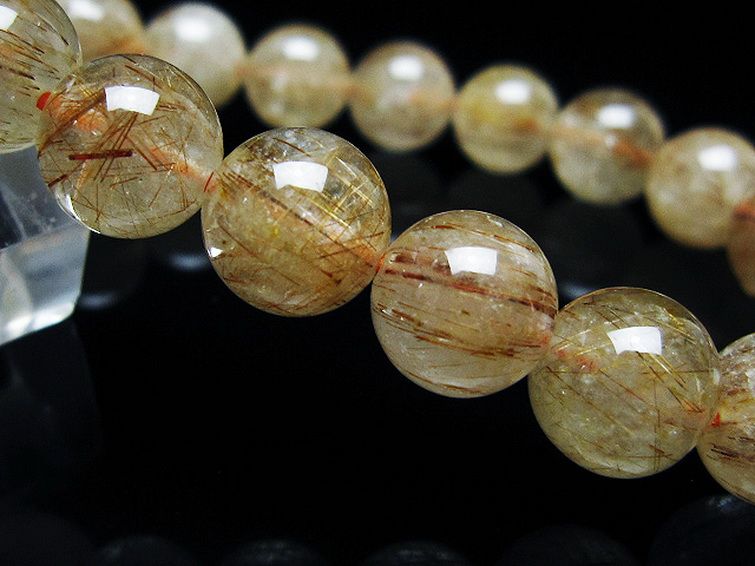 ファイナルグレード金針ルチル水晶 ブレスレット 11mm [t15-11209] 3枚目