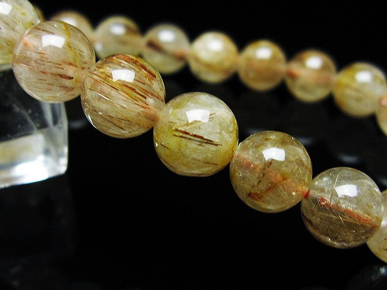 ファイナルグレード金針ルチル水晶 ブレスレット 9mm [T15-11219] 3枚目