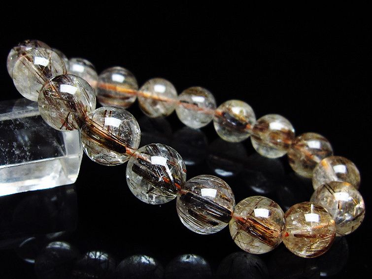 ファイナルグレード金針ルチル水晶 ブレスレット 11mm [T15-11244] 1枚目