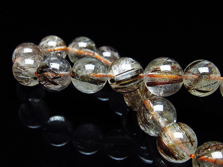 ファイナルグレード金針ルチル水晶 ブレスレット 11mm [T15-11244] 2枚目