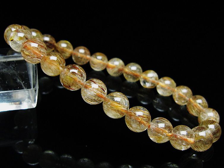 ファイナルグレード金針ルチル水晶 ブレスレット 7mm [T15-11248] 1枚目