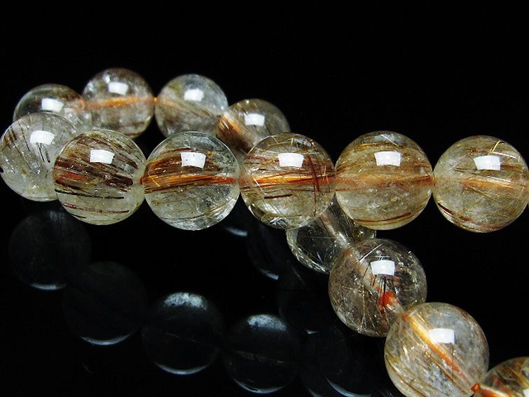 ファイナルグレード金針ルチル水晶 ブレスレット 11mm [t15-11256] 2枚目