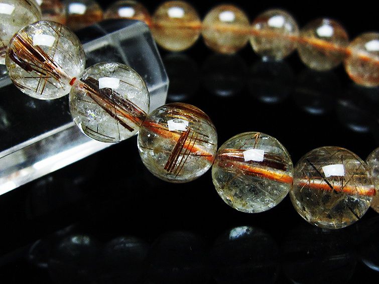 ファイナルグレード金針ルチル水晶 ブレスレット 11mm [t15-11256] 3枚目