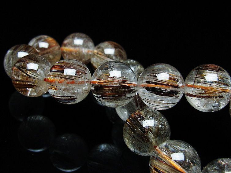 ファイナルグレード金針ルチル水晶 ブレスレット 13mm [t15-11264] 2枚目