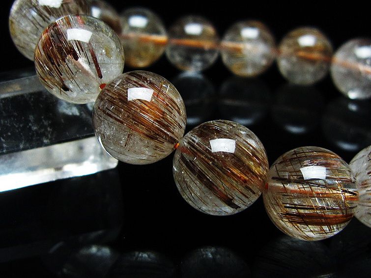 ファイナルグレード金針ルチル水晶 ブレスレット 13mm [t15-11264] 3枚目