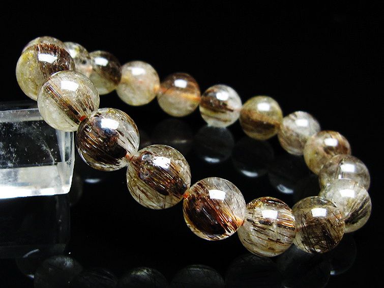 ファイナルグレード金針ルチル水晶 ブレスレット 11mm [t15-11273] 1枚目