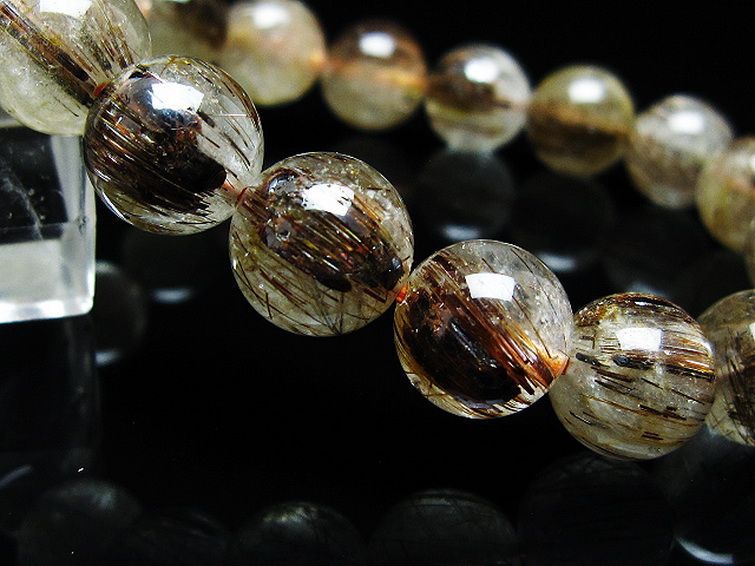 ファイナルグレード金針ルチル水晶 ブレスレット 11mm [t15-11273] 3枚目