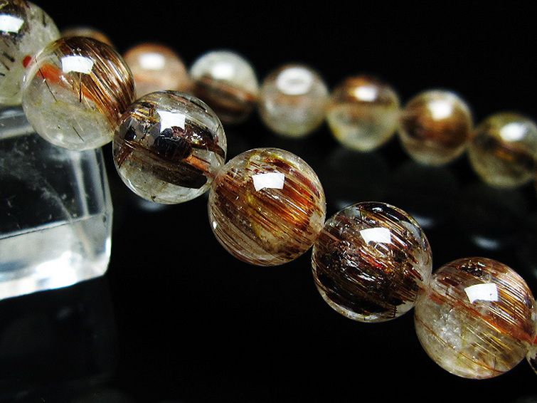 ファイナルグレード金針ルチル水晶 ブレスレット 10mm [t15-11274] 3枚目