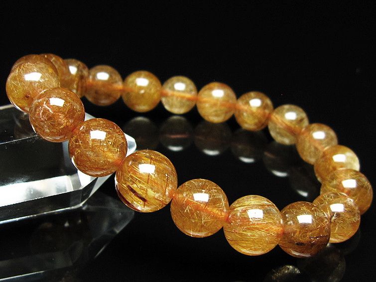 金針ルチル水晶 ブレスレット 10mm [t15-11288] 1枚目