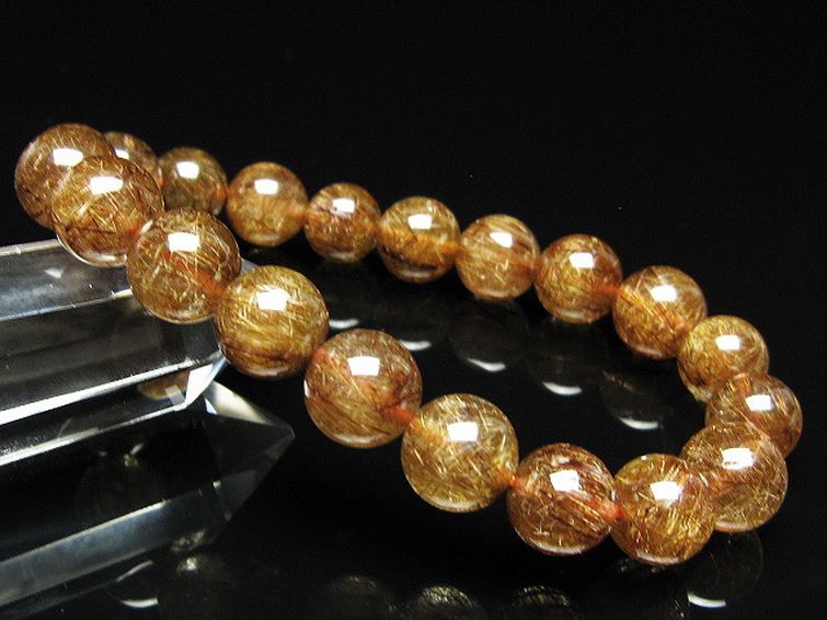 金針ルチル水晶 ブレスレット 10mm [t15-11305] 1枚目