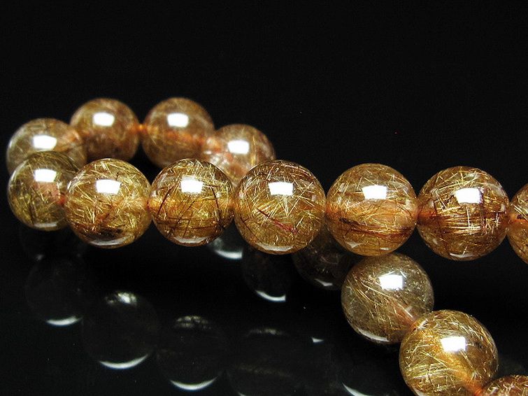 金針ルチル水晶 ブレスレット 10mm [t15-11305] 2枚目