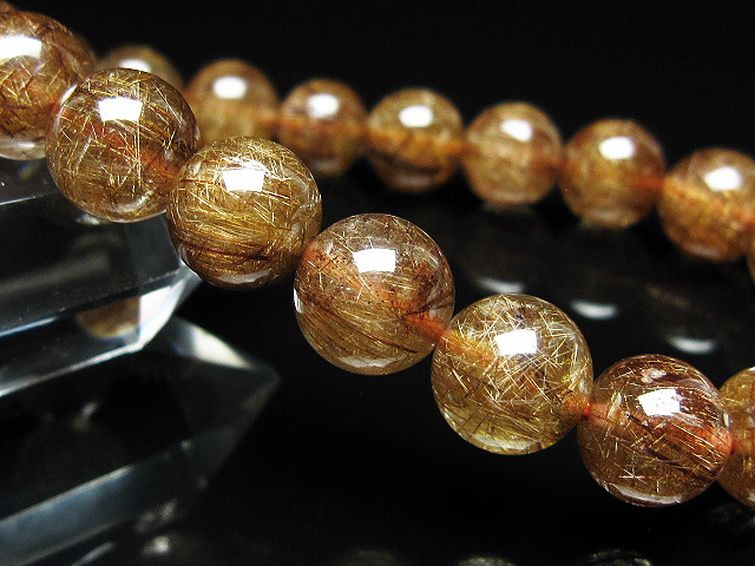 金針ルチル水晶 ブレスレット 10mm [t15-11305] 3枚目