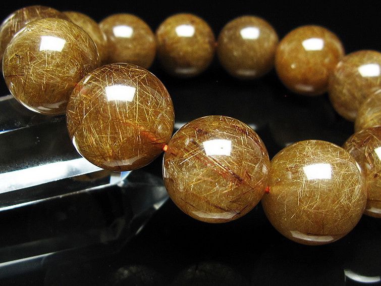 金針ルチル水晶 ブレスレット 18mm [t15-11327] 3枚目
