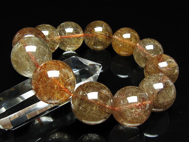 金針ルチル水晶 ブレスレット 20mm [t15-11329] 1枚目
