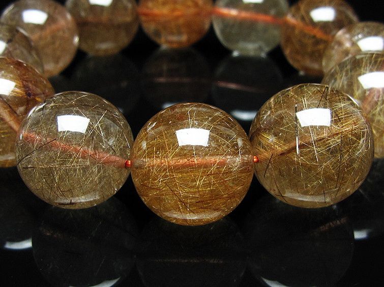 金針ルチル水晶 ブレスレット 20mm [t15-11329] 3枚目
