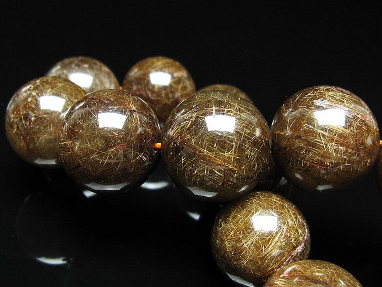 金針ルチル水晶 ブレスレット 18mm [t15-11330] 2枚目