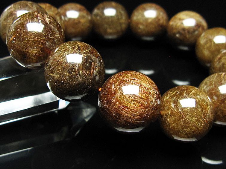 金針ルチル水晶 ブレスレット 18mm [t15-11330] 3枚目