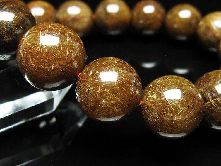 金針ルチル水晶 ブレスレット 15mm [t15-11334] 3枚目